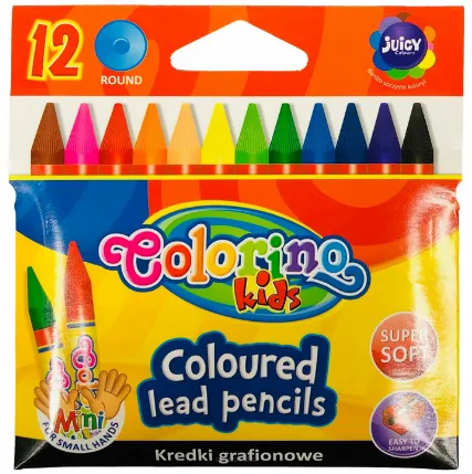Kredki Grafionowe 12 Kolorów Colorino 