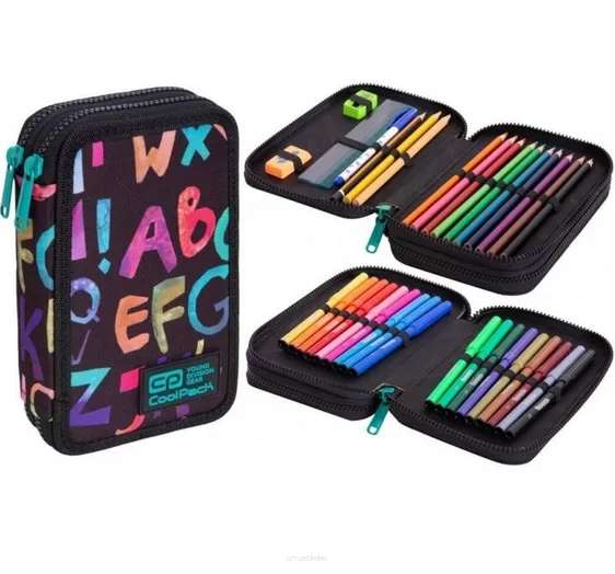 Piórnik Dwukomorowy Cool Pack z Wyposażeniem Jumper 2 Alphabet