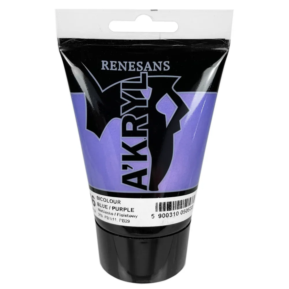 Farba Akrylowa Renesans 100ml 76 Niebiesko Fioletowy