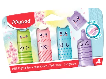 Zakreślacze Maped Fluo Peps Mini 4 Kolory Pastelowe