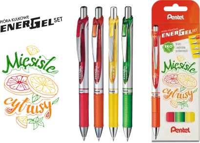 Pióro Kulkowe Zestaw Pentel 0,7 mm Mięsiste Cytrusy