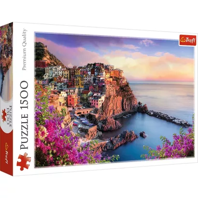 Puzzle Trefl 1500 Elementów Widok na miasteczko Manarola, Włochy