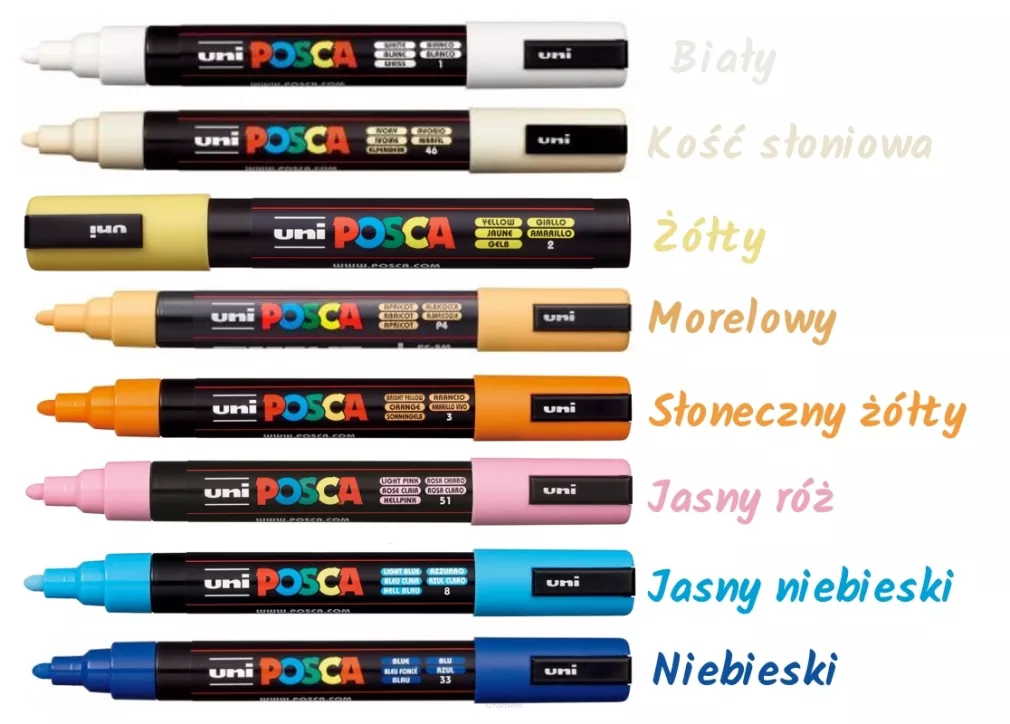 Zestaw Pisaki Posca PC-5M Kolory Nieba 8 Kolorów SmartKleks.pl