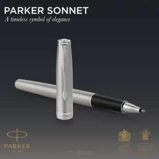 PARKER Sonnet pióro kulkowe Stainless Steel CT stal szlachetna ze złotymi wykończeniami