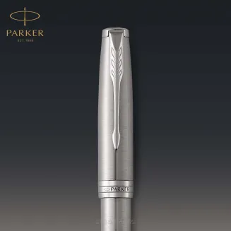 PARKER Sonnet pióro kulkowe Stainless Steel CT stal szlachetna ze złotymi wykończeniami