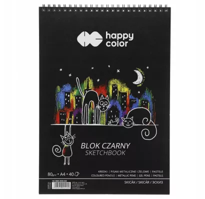 Blok Czarny A4 Happy Color 80g