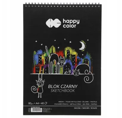 Blok Czarny A4 Happy Color 80g