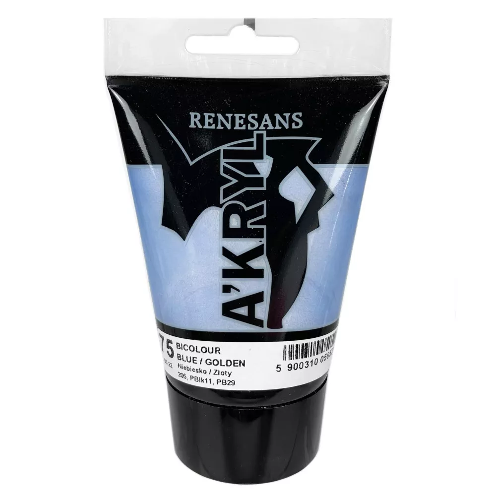 Farba Akrylowa Renesans 100ml 75 Niebiesko złoty