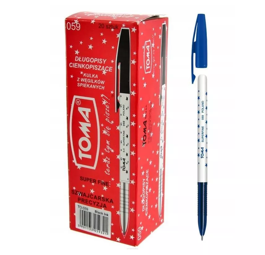 20x Długopis Toma Superfine TO-059 niebieski smartkleks.pl