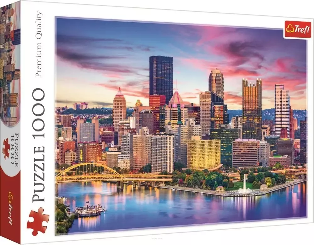 Puzzle Trefl 1000 Elementów Pittsburgh, Pensylwania, USA  SmartKleks.pl