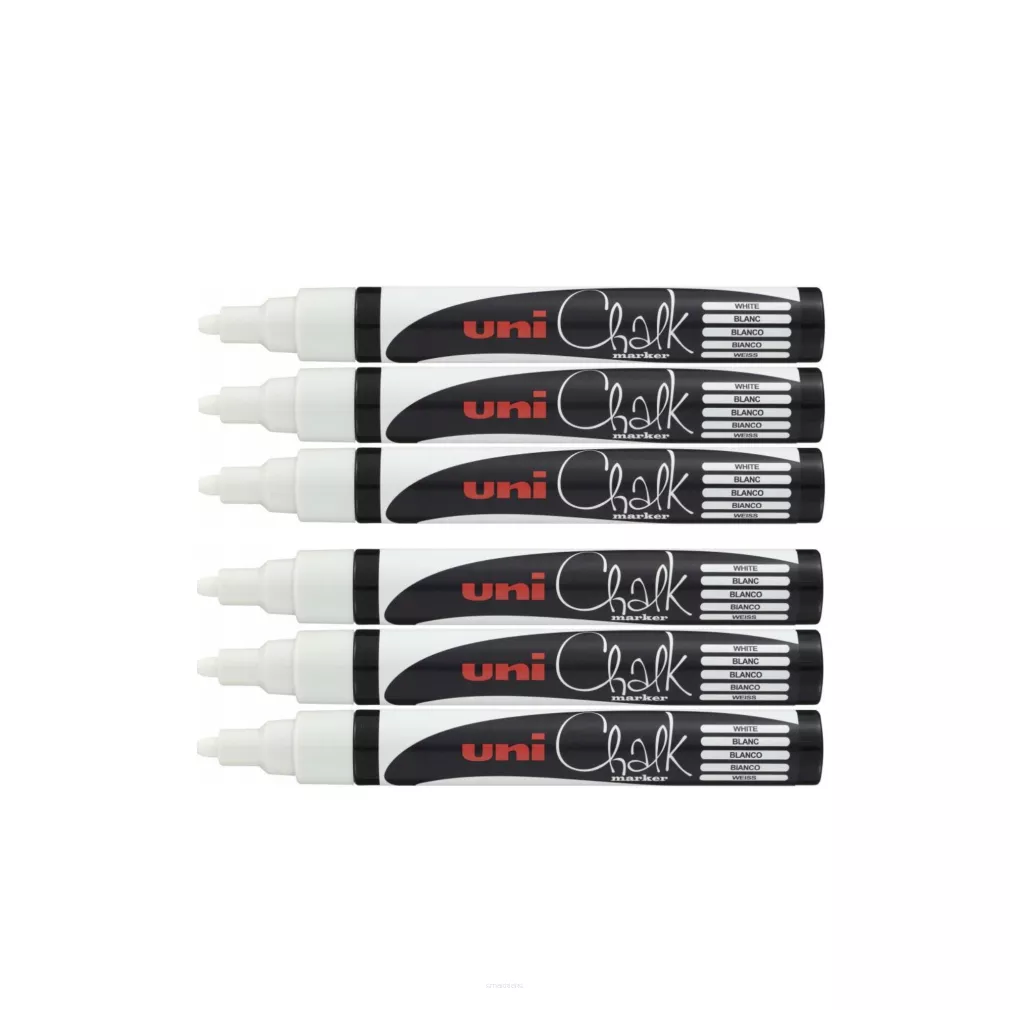 6 x Marker KREDOWY Uni Chalk PWE-5M 1.8-2.5mm Biały