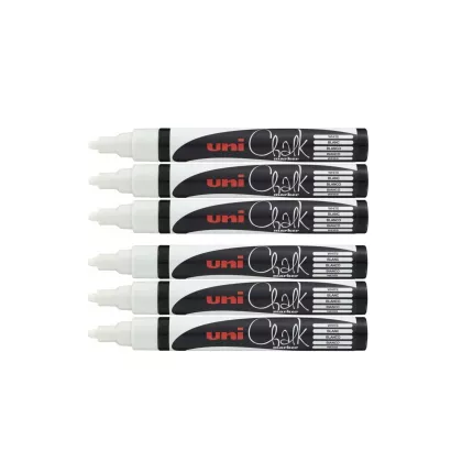 6 x Marker KREDOWY Uni Chalk PWE-5M 1.8-2.5mm Biały