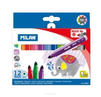 Flamastry Maxi Milan 12 szt.