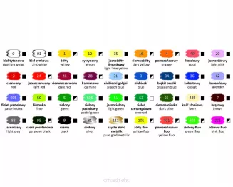 Farby Akrylowe Happy Color 36x12 ml smartkleks.pl