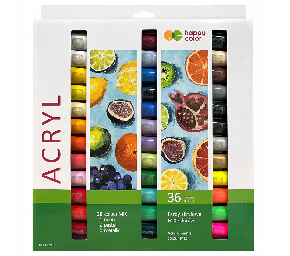 Farby Akrylowe Happy Color 36x12 ml smartkleks.pl
