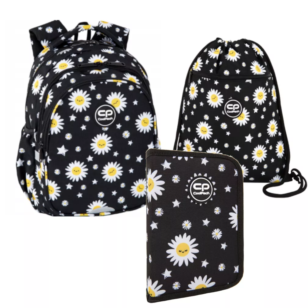 Plecak CoolPack Jerry Daisy Black z Piórnikiem i Workiem