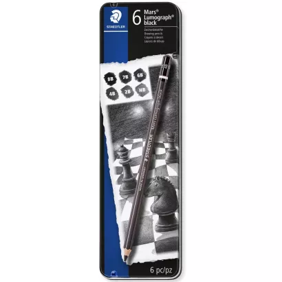 Zestaw Ołówków Staedtler Mars Lumograph Black - 6 szt.