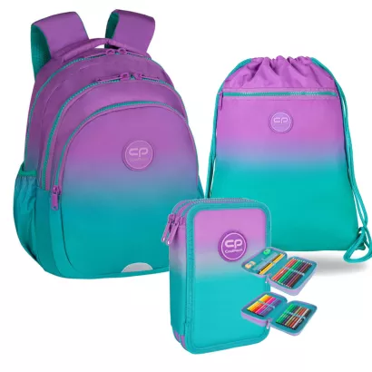 Zestaw Plecak CoolPack Jerry Blueberry z Workiem i Wyposażonym Piórnikiem