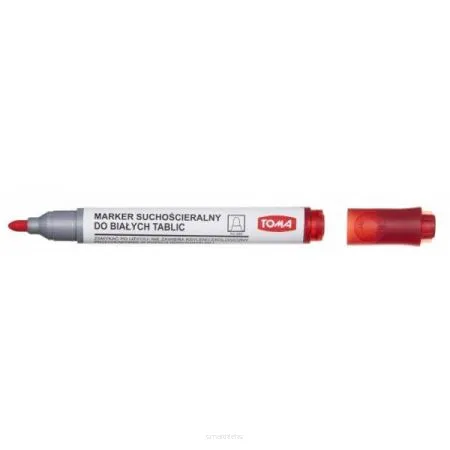 MARKER DO TABLIC SUCHOŚCIERALNY OKRĄGŁY CZERWONY TOMA