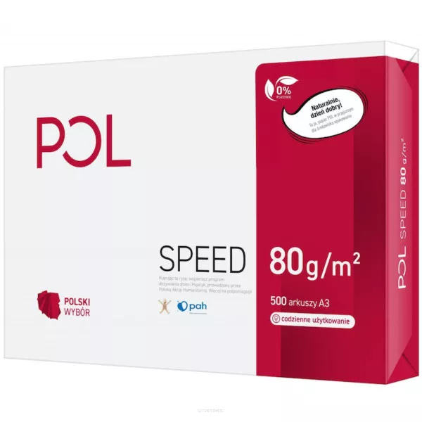 Papier POLSPEED A3 80g do drukarki i ksero - ryza 500 ark.