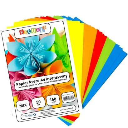 PAPIER KSERO INTENSYWNE KOLORY MIX A4 50 KARTEK