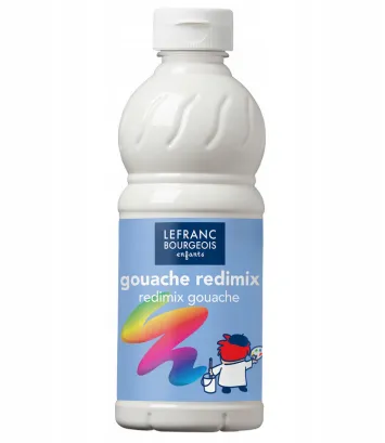 Płynny Gwasz Farba Plakatowa Redimix 500ml. Biały