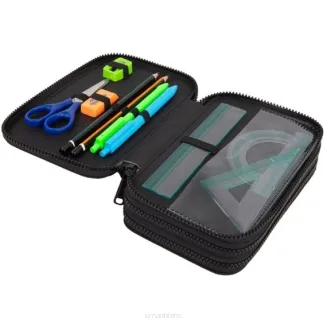 ZESTAW SZKOLNY PLECAK + PIÓRNIK Z WYPOSAŻENIEM COOLPACK DAISY BLACK