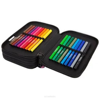 ZESTAW SZKOLNY PLECAK + PIÓRNIK Z WYPOSAŻENIEM COOLPACK DAISY BLACK