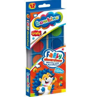 Farby akwarelowe Bambino 12 kolorów