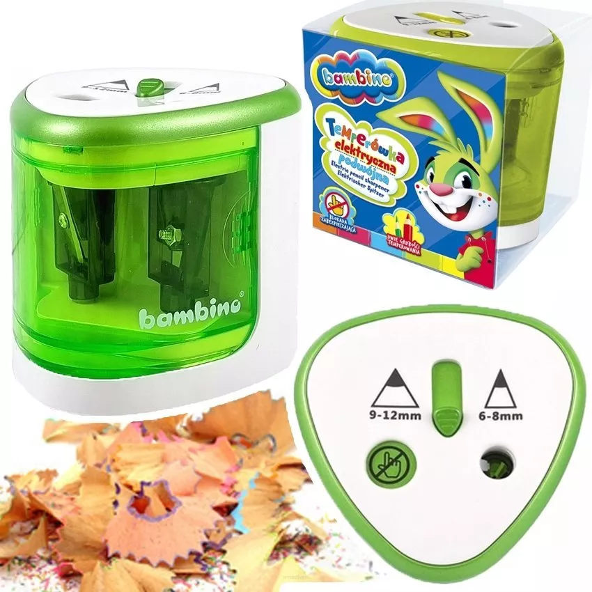 Temperówka Elektryczna Podwójna Bambino Zielona SmartKleks.pl