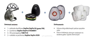 MASKA PÓŁMASKA DO OPRYSKÓW DLA ROLNIKÓW OGRODNIKÓW OXYPRO