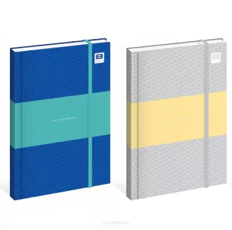 Brulion A5 z Gumką 96k. Kratka Interdruk black&blue 90g/m2