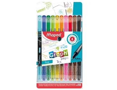 CIENKOPISY Maped Graph Pens 0,4mm 10Kolorów