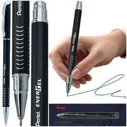 Cienkopis kulkowy Pentel Energel Slim 0,5mm Czarny - 2