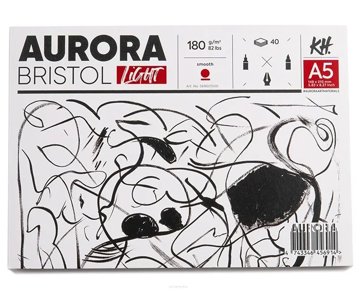 Papier Artystyczny Aurora Bristol Lihht A5 180g/m2 smartkleks.pl