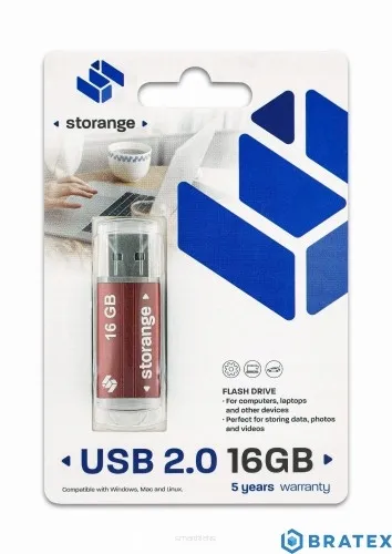 Pendrive USB 2.0 16GB Brązowy Storange  SmartKleks.pl