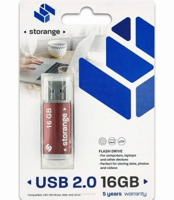 Pendrive USB 2.0 16GB Brązowy Storange