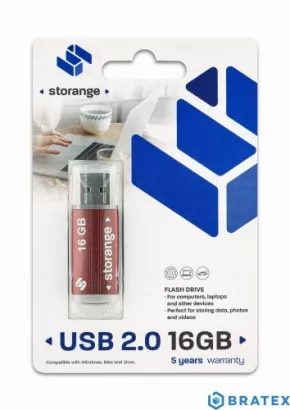 Pendrive USB 2.0 16GB Brązowy Storange