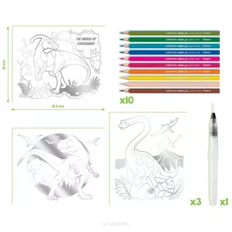 Zestaw Maped  Aqua Art Obrazy Akwarelowe - Dinozaury SmartKleks.pl
