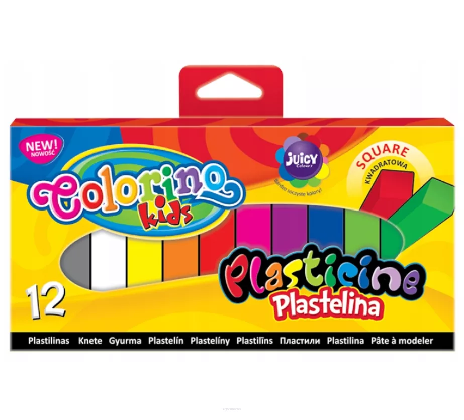 Plastelina 12 Kolorów Colorino Kwadrat