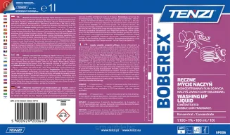 Płyn do mycia naczyń TENZI, zapach gumy balonowej, Boberex, 1l