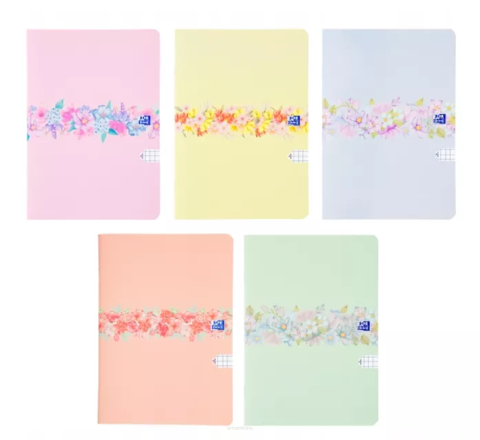 Zeszyt A5 Oxford Flowers Okładka Laminowana Kratka 32k