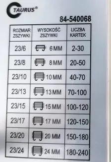 Zszywacz Archiwizacyjny Taurus 84-540068 smartkleks.pl