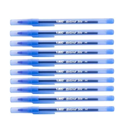Zestaw 10 x Długopis Bic Round Stic Niebieski