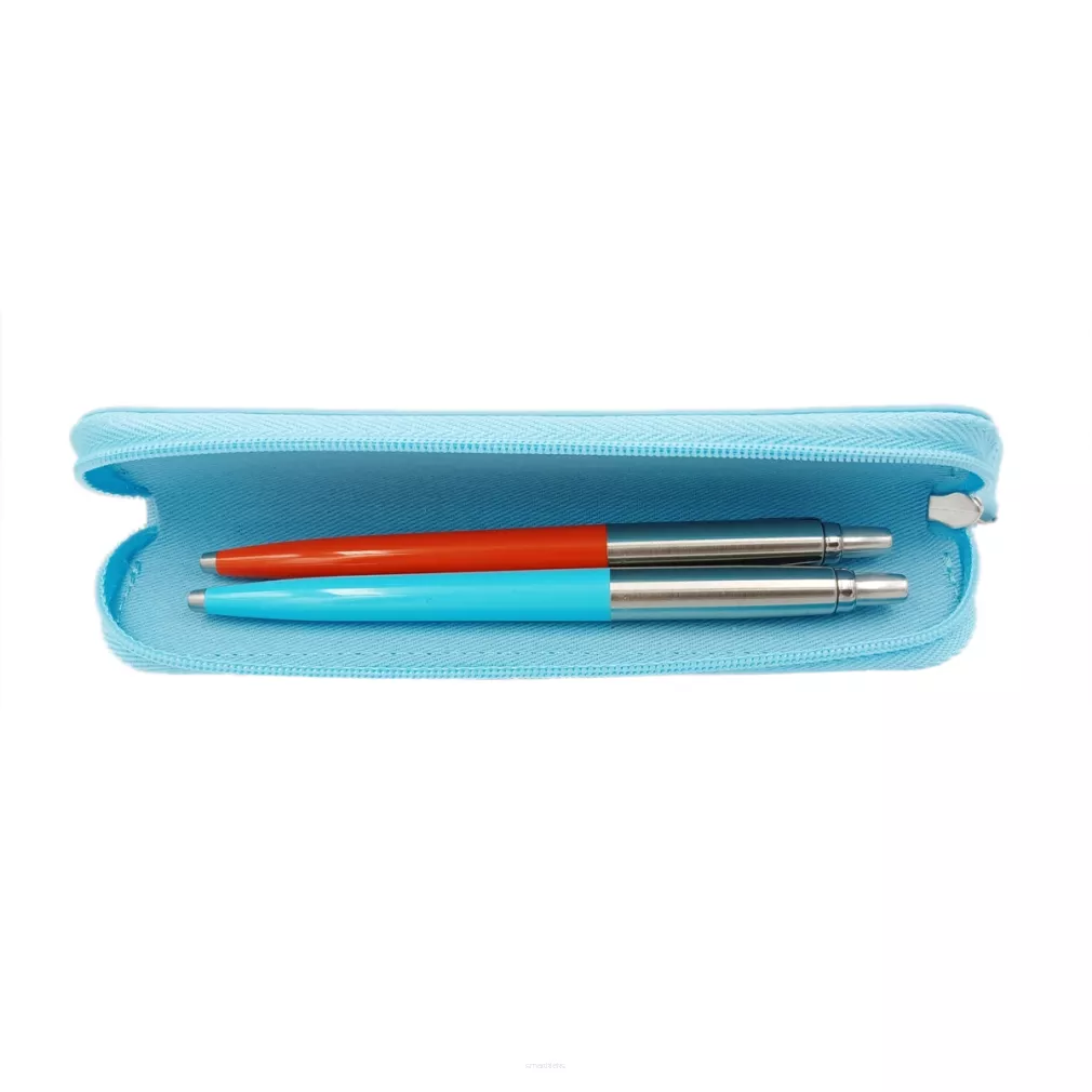 Zestaw Parker Jotter Błękitny i Pomarańczowy + Niebieskie Etui SmartKleks.pl