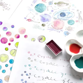 FARBY AKWARELOWE KURATAKE GANSAI TAMBI  GRANUUJĄCE 5SZT