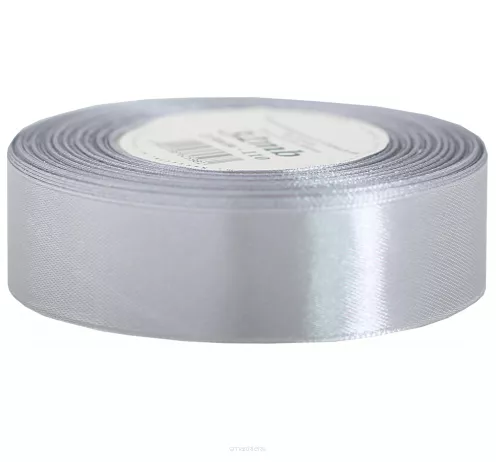 Wstążka Satynowa 25mm/32m Srebrna