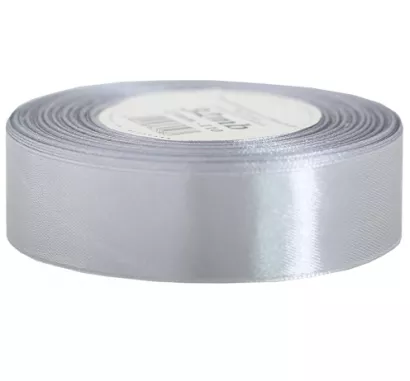 Wstążka Satynowa 25mm/32m Srebrna