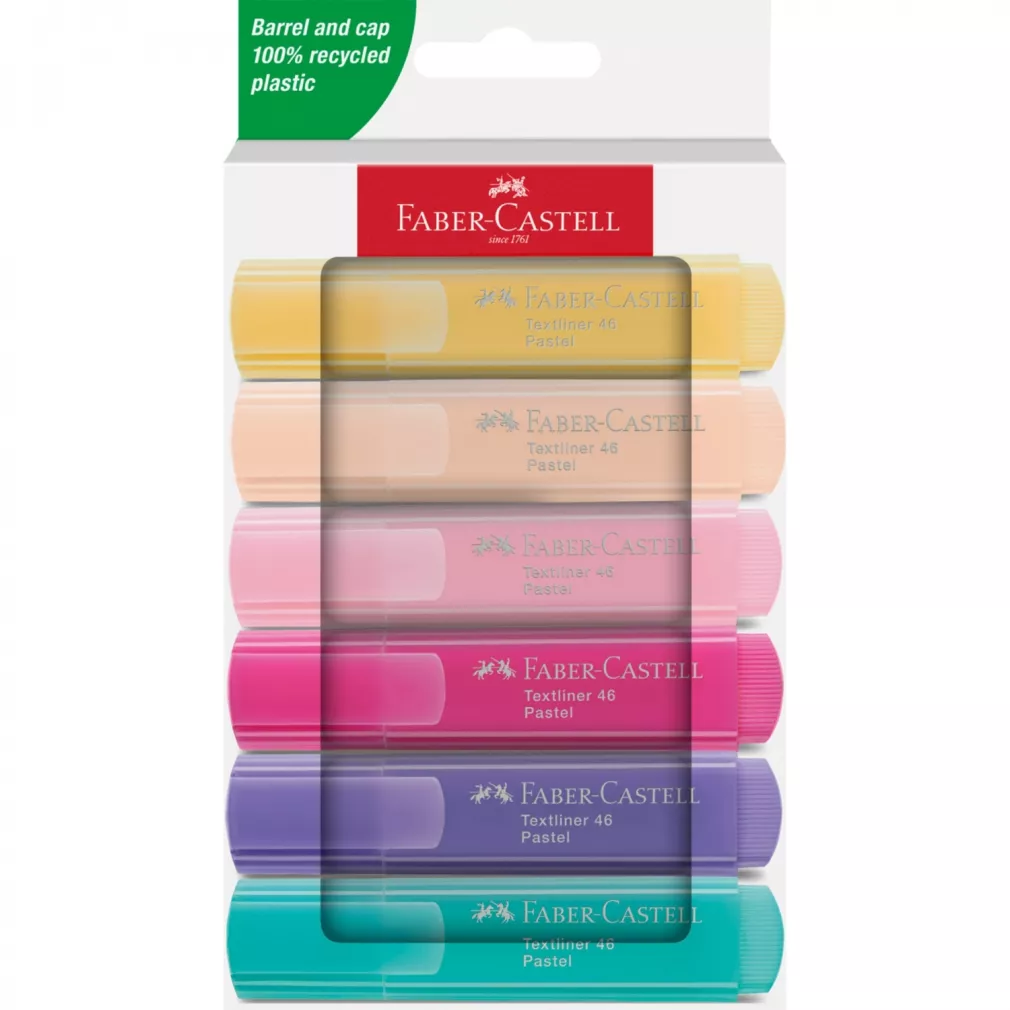 Zakreślacze Pastelowe Faber-Castell 6szt smartkleks.pl