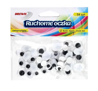 Ruchome Oczka Samoprzylepne Owalne 54szt. Brewis